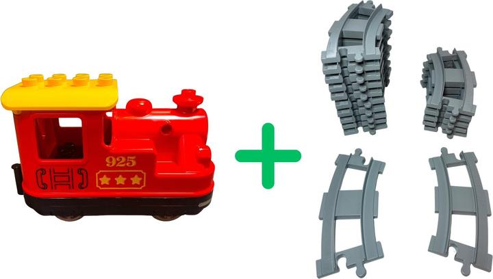 Produktbild LEGO Eisenbahn Lokomotive und Schienen (10874)