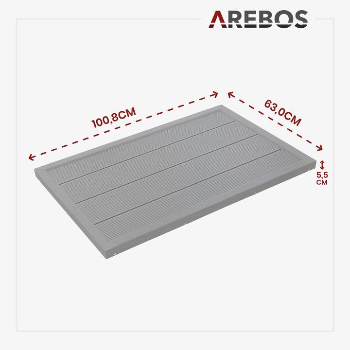 Produktbild Arebos Solardusche mit Bodenplatte