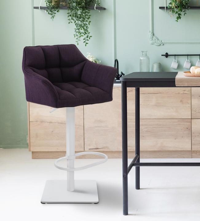 Image du produit CLP tabouret de bar Damaso W tissu, violet