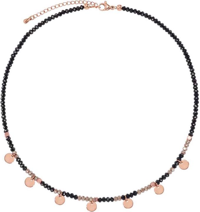 Immagine prodotto Bijouteria Pendente catena (Acciaio inossidabile, Rivestimento in PVD (colore oro), Ematite, Vetro (di orologio), 43,5 cm)