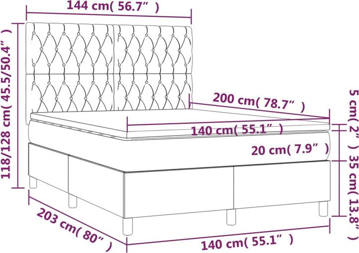 Produktbild VidaXL Galatia (140 x 200 cm)