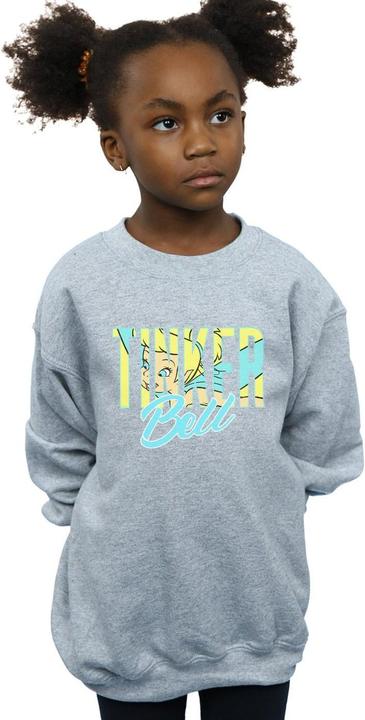 Actual product image Disney Girls Tinker Bell Wording Infill Sweatshirt (128)
