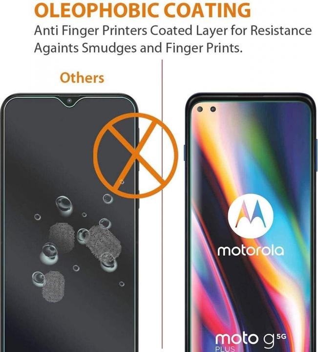 Produktbild Screenguard Motorola Moto G 5G Plus Panzerglas Schutzfolie Case Friendly Design (1 Stück, Motorola Moto G 5G Plus)