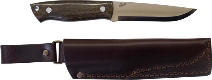 Actual product image Brisa Trapper 115 Green Micarta Scandi Bushcraft (11.50 cm)