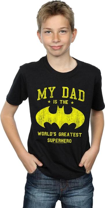 Immagine prodotto Batman My Dad Is A Superhero Maglietta Ragazzi (152, 158)