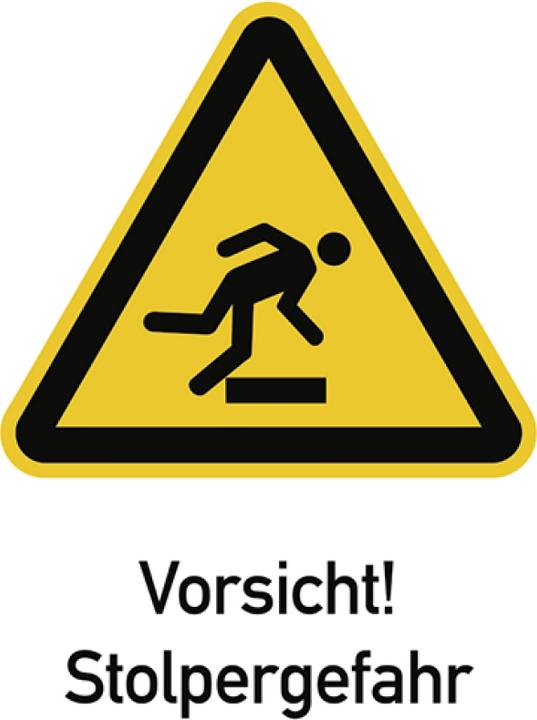 Produktbild Moravia Warnzeichen Vorsicht! Stolpergefahr Kunststoff, 210x297 mm
