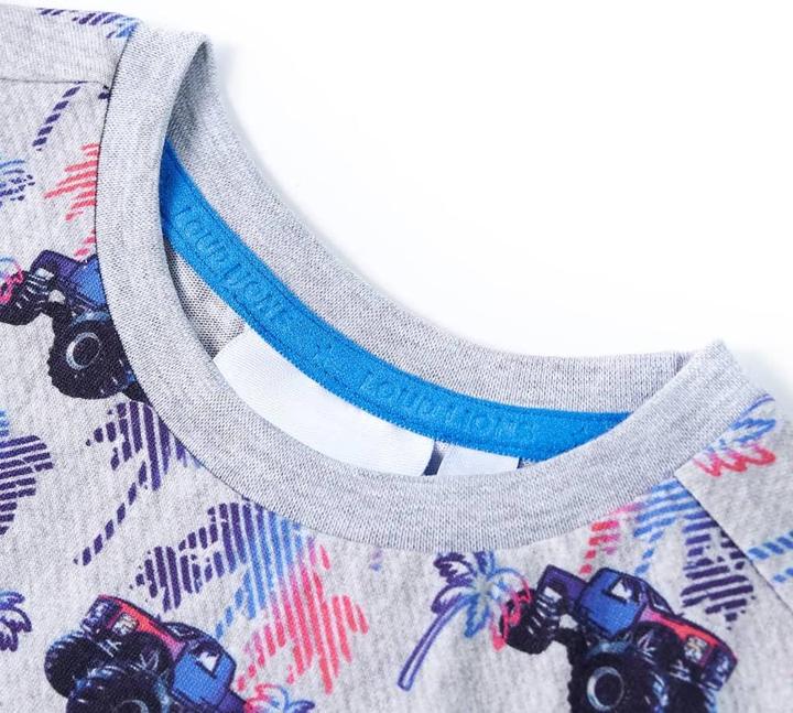 Actual product image VidaXL Children's T-shirt grey melange 116,Material: 100 (116)