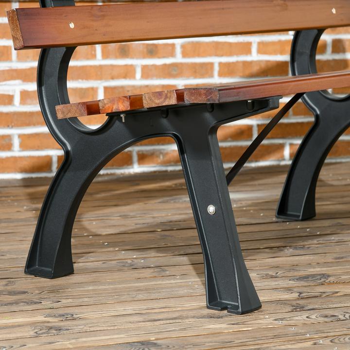 Actual product image Outsunny Garden bench with high backrest