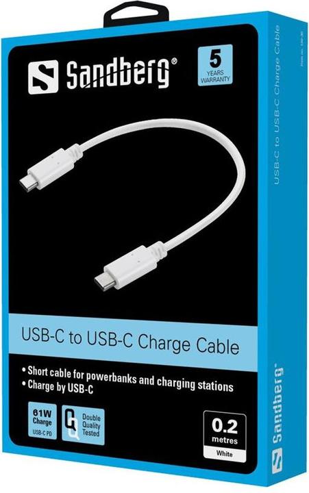Productafbeelding Sandberg USB C - USB C (0.20 m, USB 3.0)