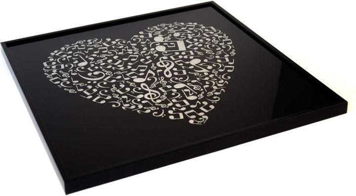 Produktbild Trenddeko Herz - Silber Glitzer (40 x 40 cm)