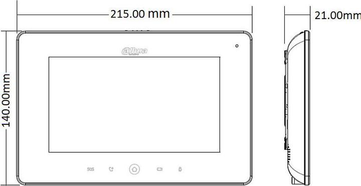 Immagine prodotto Dahua Monitor per computer VTH5221DW-S2 (7") pixel LCD Touchscreen Bianco (WiFi)