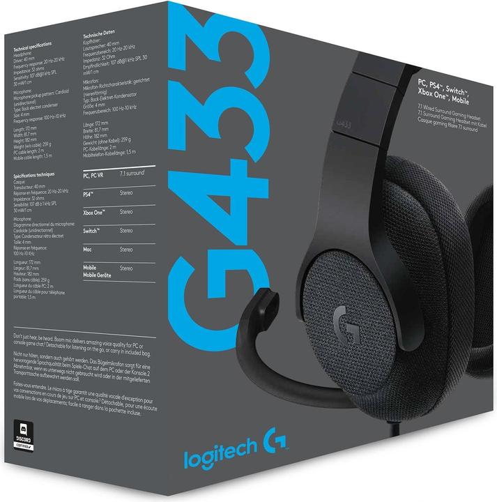 Produktbild Logitech G G433 (Kabelgebunden)
