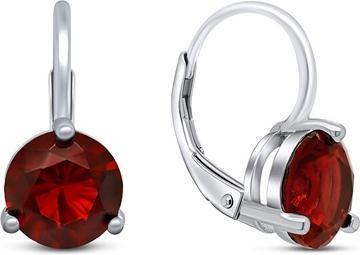 Actual product image Brilio Silver - Silver earrings with red zircons EA303WR