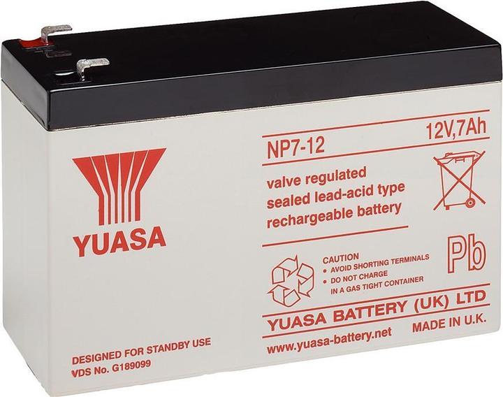 Actual product image Yuasa NP7-12L Sealed Lead Acid (VRLA) 12V Rechargeable Battery (12 V)