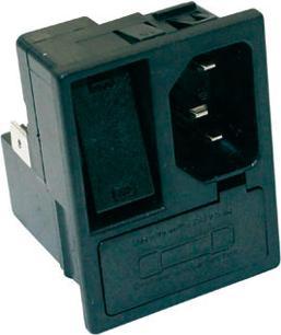 Produktbild MPE-Garry C14 Net Entree Male with fuse and switch for 70 C