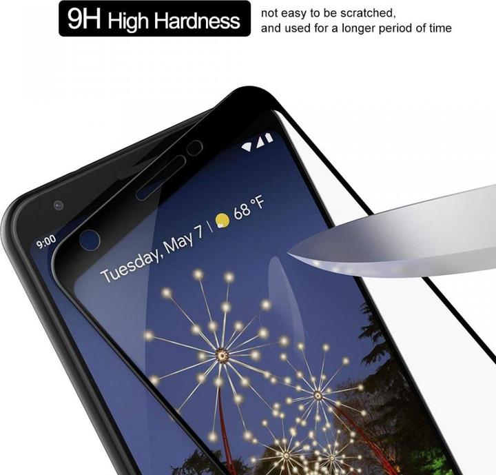 Produktbild Screenguard Google Pixel 3a Full Screen Panzerglas Schutzfolie 2.5D 9H (1 Stück, Google Pixel 3a)