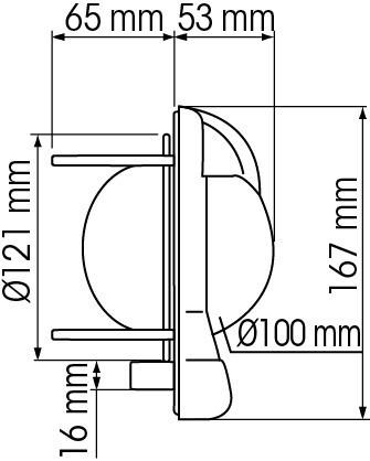 Produktbild Plastimo Contest101 Kompass schwarz geneigte Wand