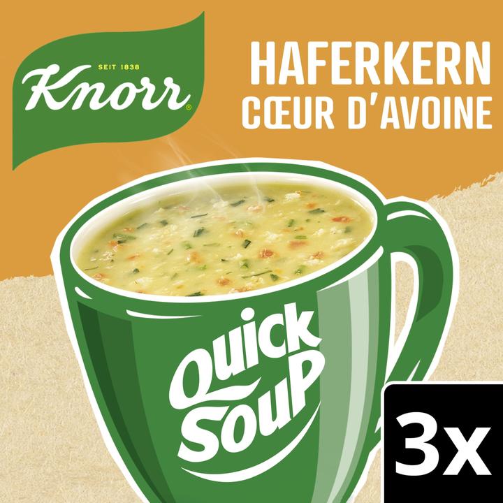 Produktbild Knorr Quick Soup Haferkern, Suppe mit Gemüsestückchen & Hafer, schnell zubereitete Fertigsuppe