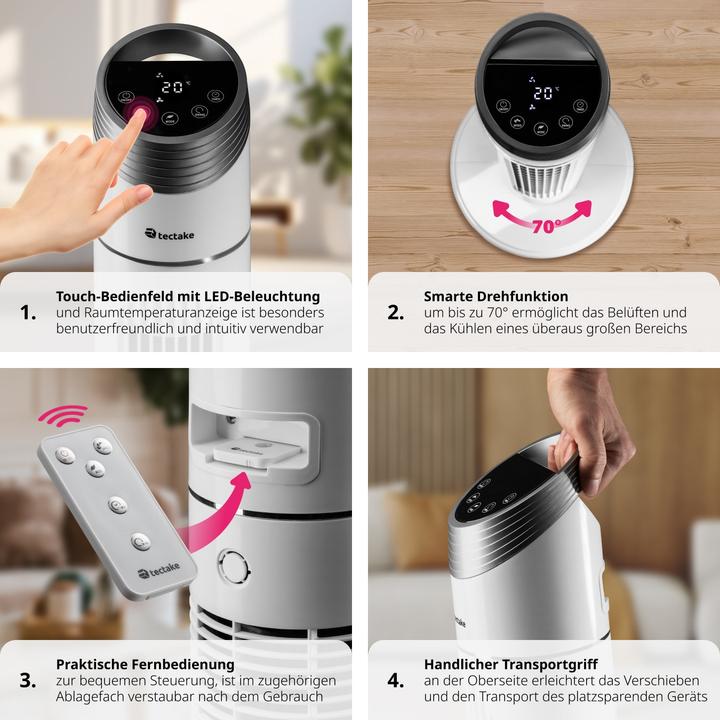 Image du produit tectake Ventilateur colonne (50 dB)