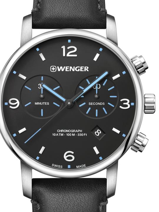 Immagine prodotto Wenger Classico urbano (Cronografo, Orologio da polso analogico, Fatto in Svizzera, 44 mm)