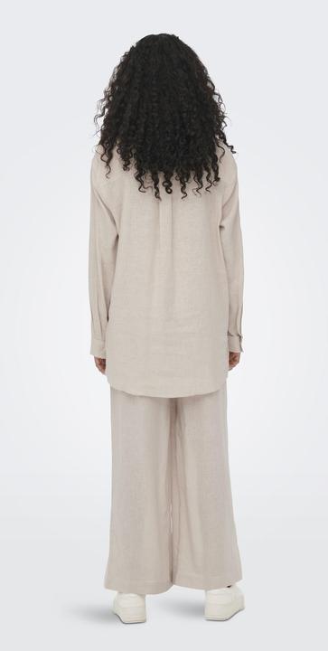 Actual product image Only Plain linen mix shirt (L)