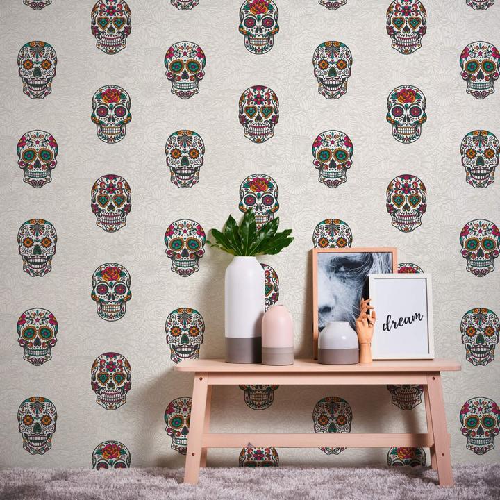 Immagine prodotto A.S. Création Club Tropicana Sugar Skulls (53 x 1005 cm)