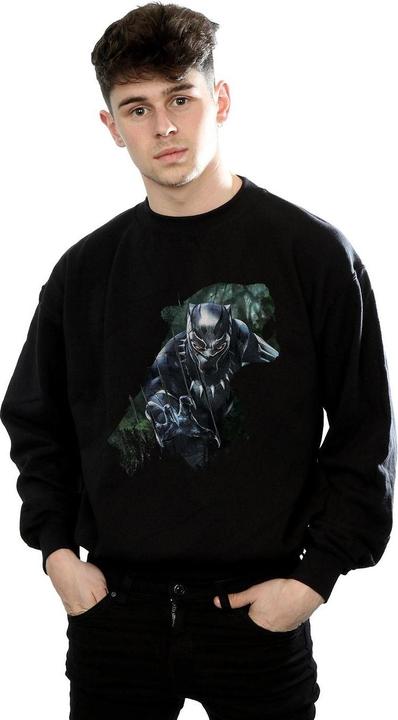 Immagine prodotto Felpa da uomo in cotone con silhouette selvaggia di Black Panther (S)