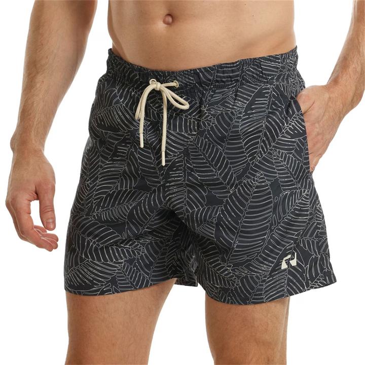Actual product image Ript Essentials Mens Leaf Print Swim Shorts (M)