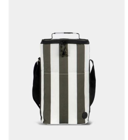 Produktbild Sagaform Kühltasche hoch gestreift, grün/weiss, H35cm, L24cm, rPET (3.48 l)