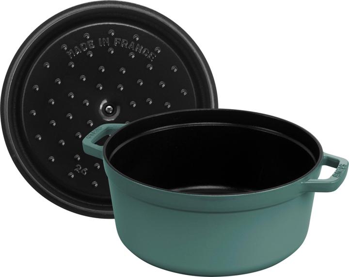 Produktbild Staub Cocotte 28 cm, rund, Eucalyptus, Gusseisen 6.7l (28 cm, Bräter + Schmortopf, Gusseisen)