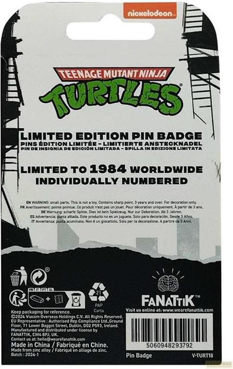 Produktbild Fanattik Teenage Mutant Ninja Turtles Ansteck-Pin 40th Anniversary Limited Edition