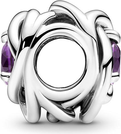 Actual product image Pandora February Birthstone Purple Eternity Circle Charm (Silver 925)
