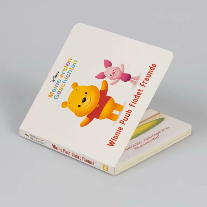 Actual product image Disney cardboard book: Winnie the Pooh finds friends (German)