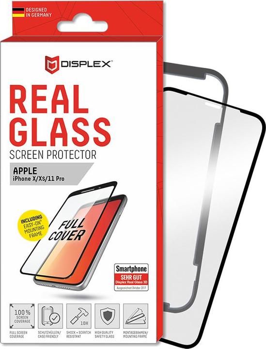 Actual product image Displex Real Glass, Full Cover Panzerglas (1 Piece, Apple iPhone 11 Pro)