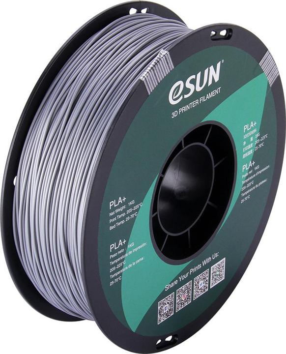 Image du produit eSUN Filament PLA+ 1,75mm Silver 1kg 3D (PLA, 1.75 mm, 1000 g, Argent)