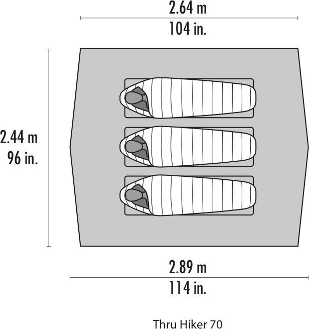 Actual product image Msr Thru-Hiker 70 Wing (Tarp, 0.46 kg, 3 persons)