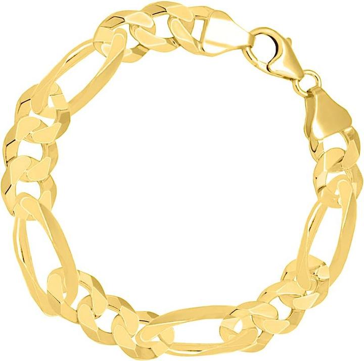 Candy Figaro-Armband Aigle 6.5 mm, 925 Sterling Silber, vergoldet (21 cm, 18k vergoldet, 925 Sterling Silber)