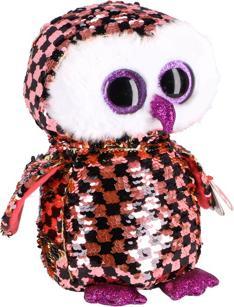 Actual product image Ty Flippables Checks Owl TY36785 (23 cm)