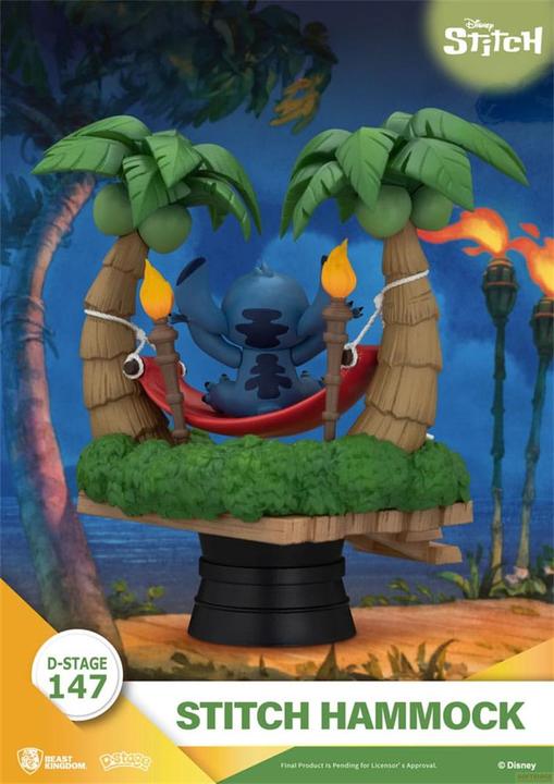 Produktbild Beast Kingdom Lilo & Stitch D-Stage PVC Diorama Stitch Hammock 13 cm