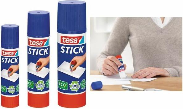 Actual product image tesa ecoLogo glue stick, odourless glue stick for paper / cardboard