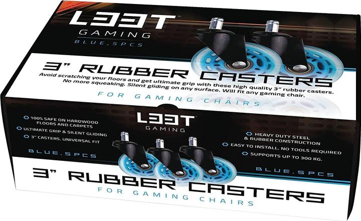 Actual product image L33T Castors for gaming chairs