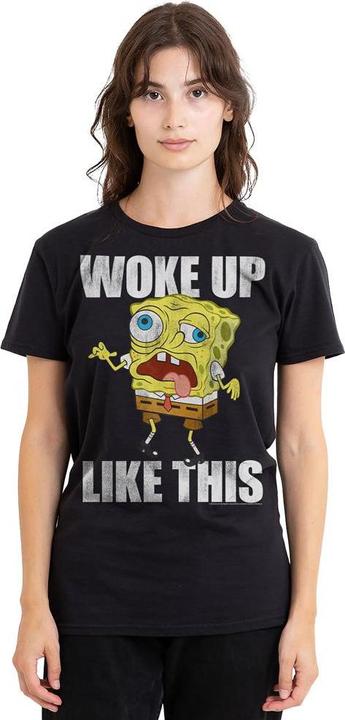Produktbild Spongebob Squarepants Woke Up Like This Meme TShirt (L)