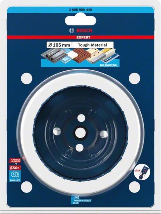 Actual product image Bosch Professional Zubehör Expert Tough Material hole saw, 105 x 60 mm (105 millimetres)