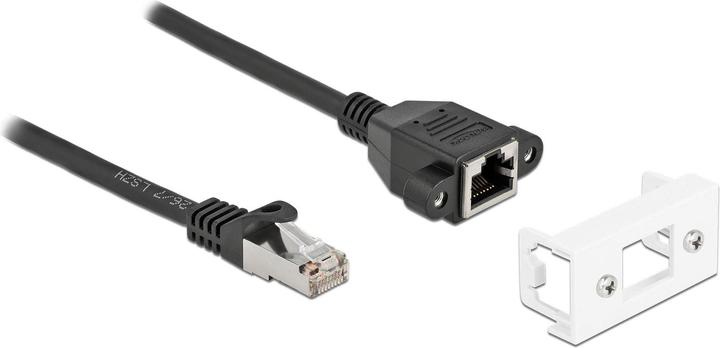 Delock Netzwerk Verlängerungskabel für Easy 45 Modul S/FTP RJ45 Stecker zu RJ45 Buchse Cat.6A 3 m schwarz (S/FTP, CAT6a, 3 m)