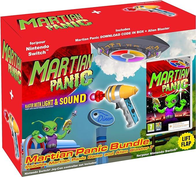 Actual product image FunBox Media Martian Panic Game and Blaster Gun Bundle (Switch, Switch Lite, Switch OLED)