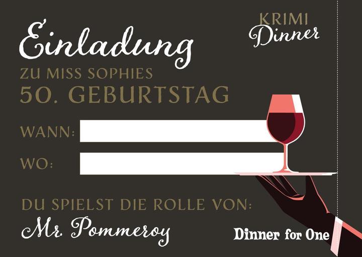 Image du produit Dinner for one - Dîner de crime (Allemand)