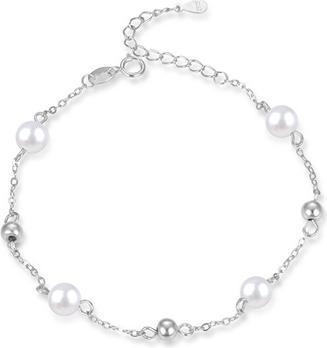 Actual product image Agato Elegant silver bracelet with pearls AGB759/21P