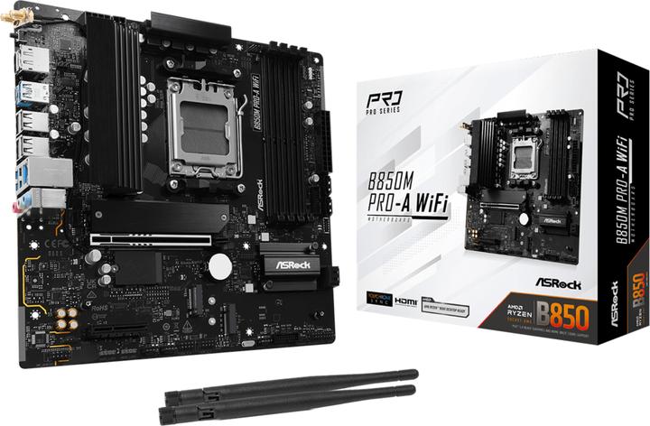 Image du produit AsRock B850M Pro-A WiFi (AM5, AMD B850, mATX)