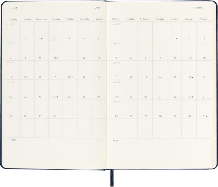 Actual product image Moleskine Weekly calendar (A5, English)