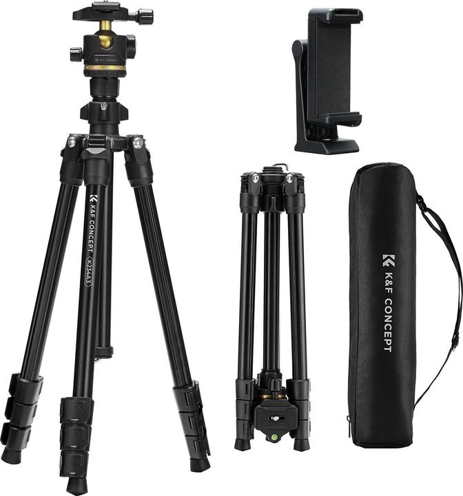 Immagine prodotto K&F Concept K234A3+BH-36L +Clip per iPhone Treppiede in lega di alluminio e magnesio (Metallo)